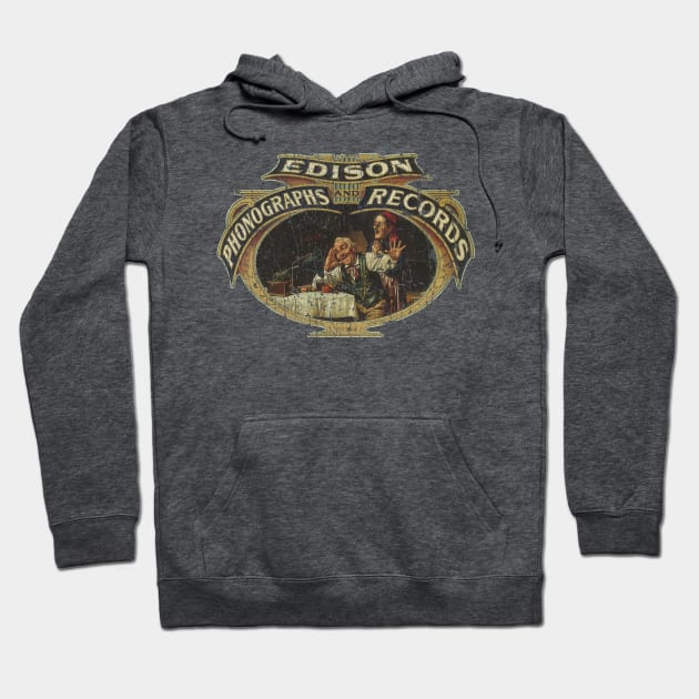 Edison Phonographs and Records 1888 Hoodie by JCD666